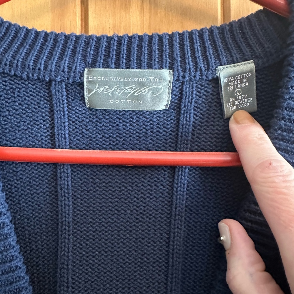 Navy Blue Grandpa Cardigan size L - Picture 4 of 4